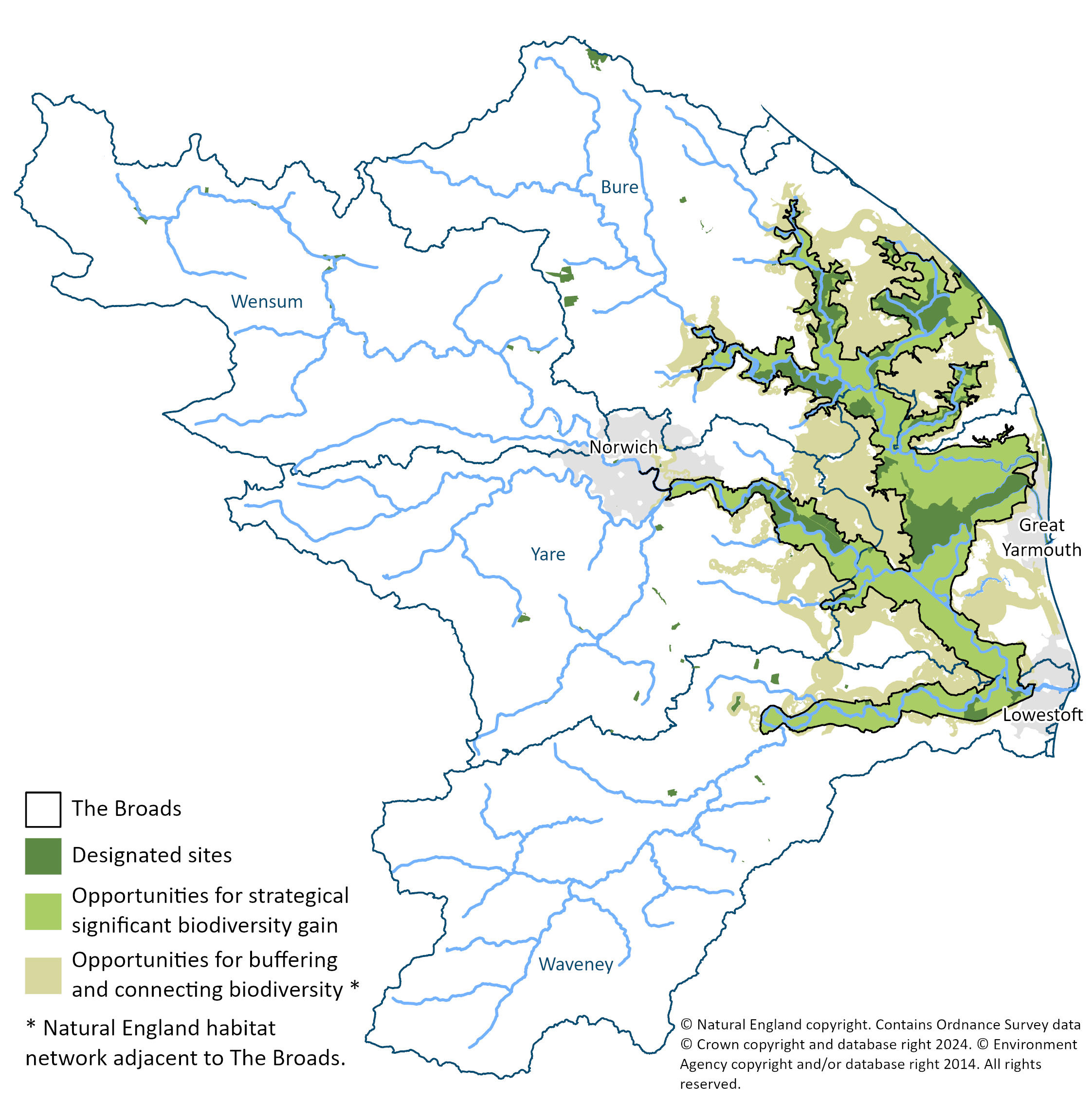 Broads Nature Recovery Strategy map