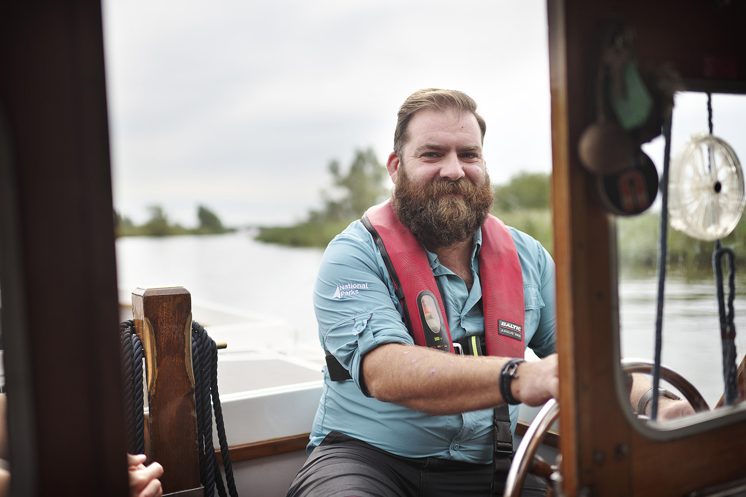 Broads Ranger helming a launch